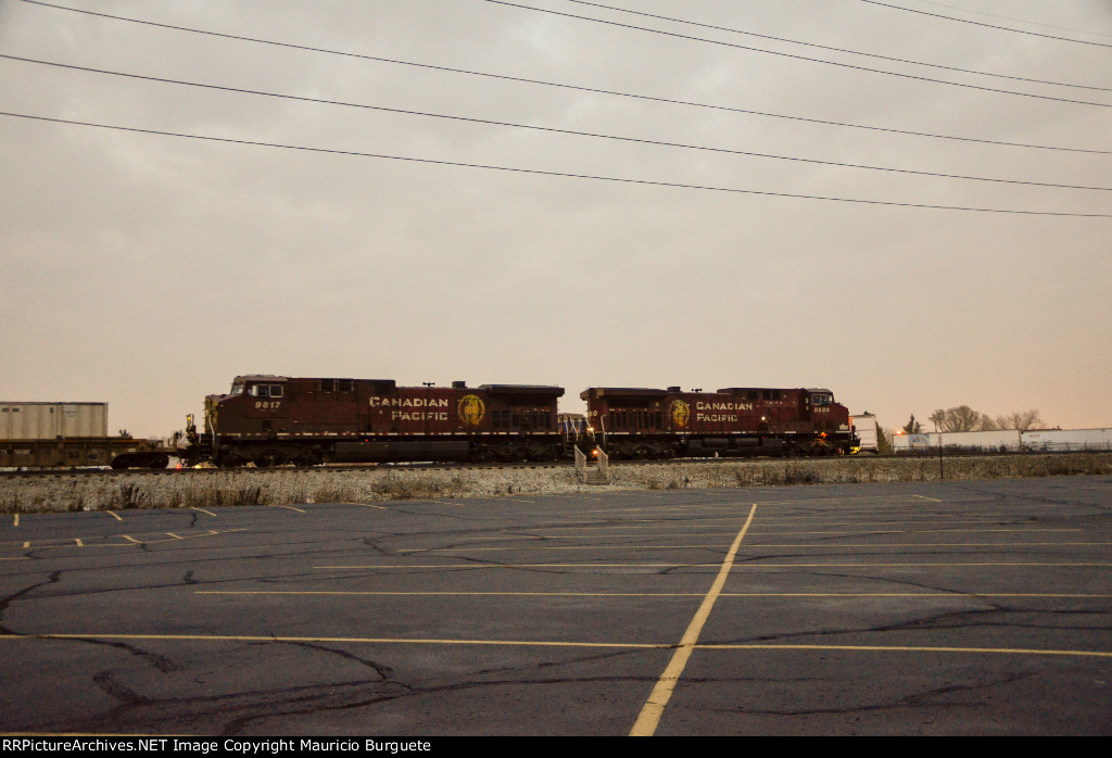 CP AC44CW Locomotives leading a train